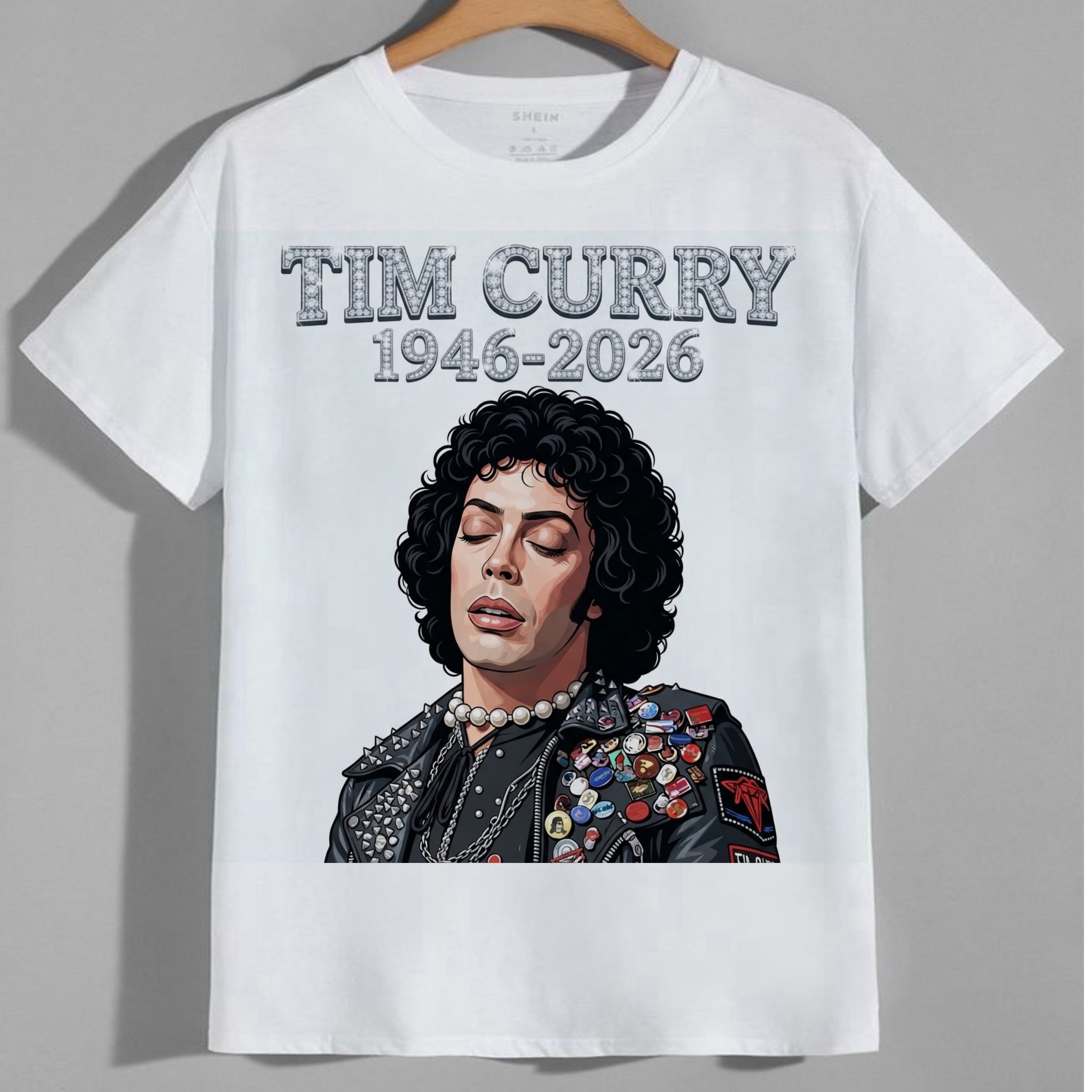 Tim Curry 1946-2026 tribute graphic tee
