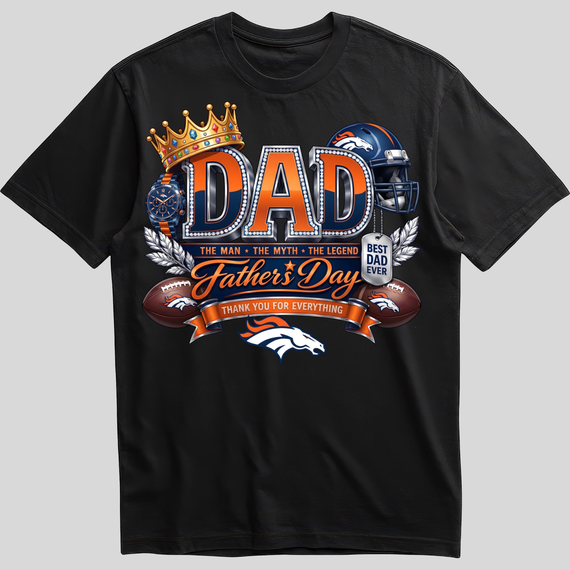 fdnfl102 Dad The Man The Myth The Legend Father's Day T-Shirt