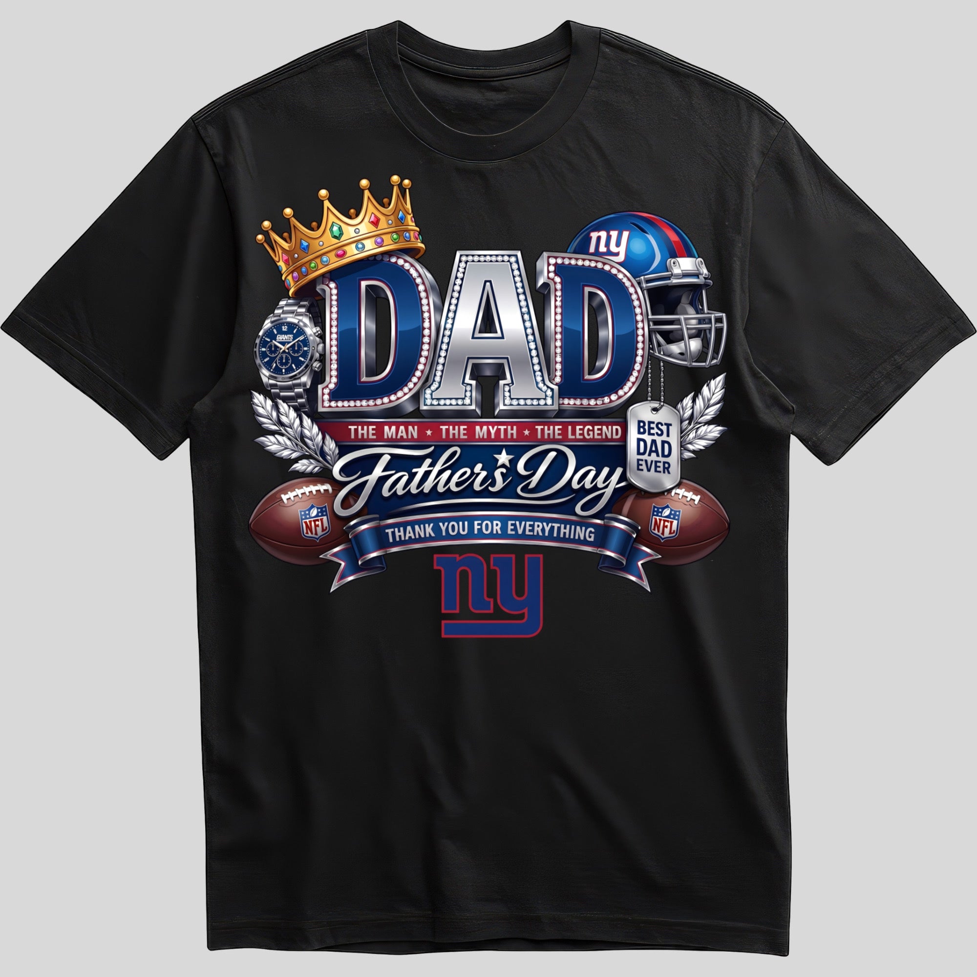 fdnfl103  Dad The Man The Myth The Legend Father's Day T-Shirt
