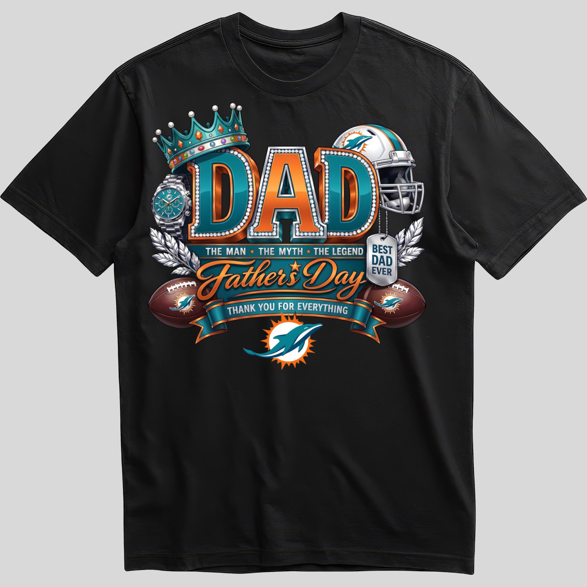 fdnfl110 NFL Dad The Man The Myth The Legend Father's Day T-Shirt
