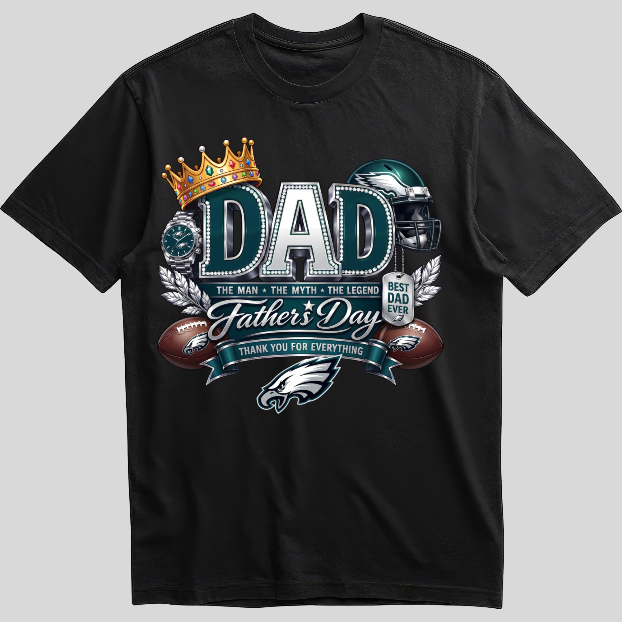 fdnfl101  Dad The Man The Myth The Legend Father's Day T-Shirt