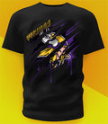 Minnesota Vikings Ripped Claw Design Tee on black shirt