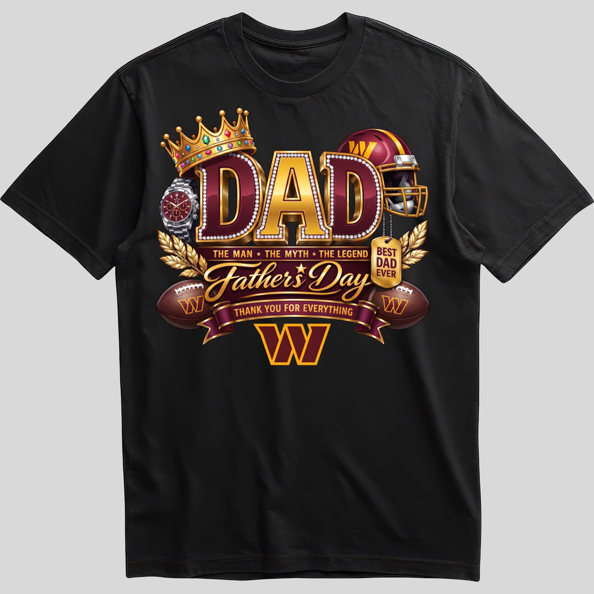 fdnfl117 NFL Dad The Man The Myth The Legend Father's Day T-Shirt
