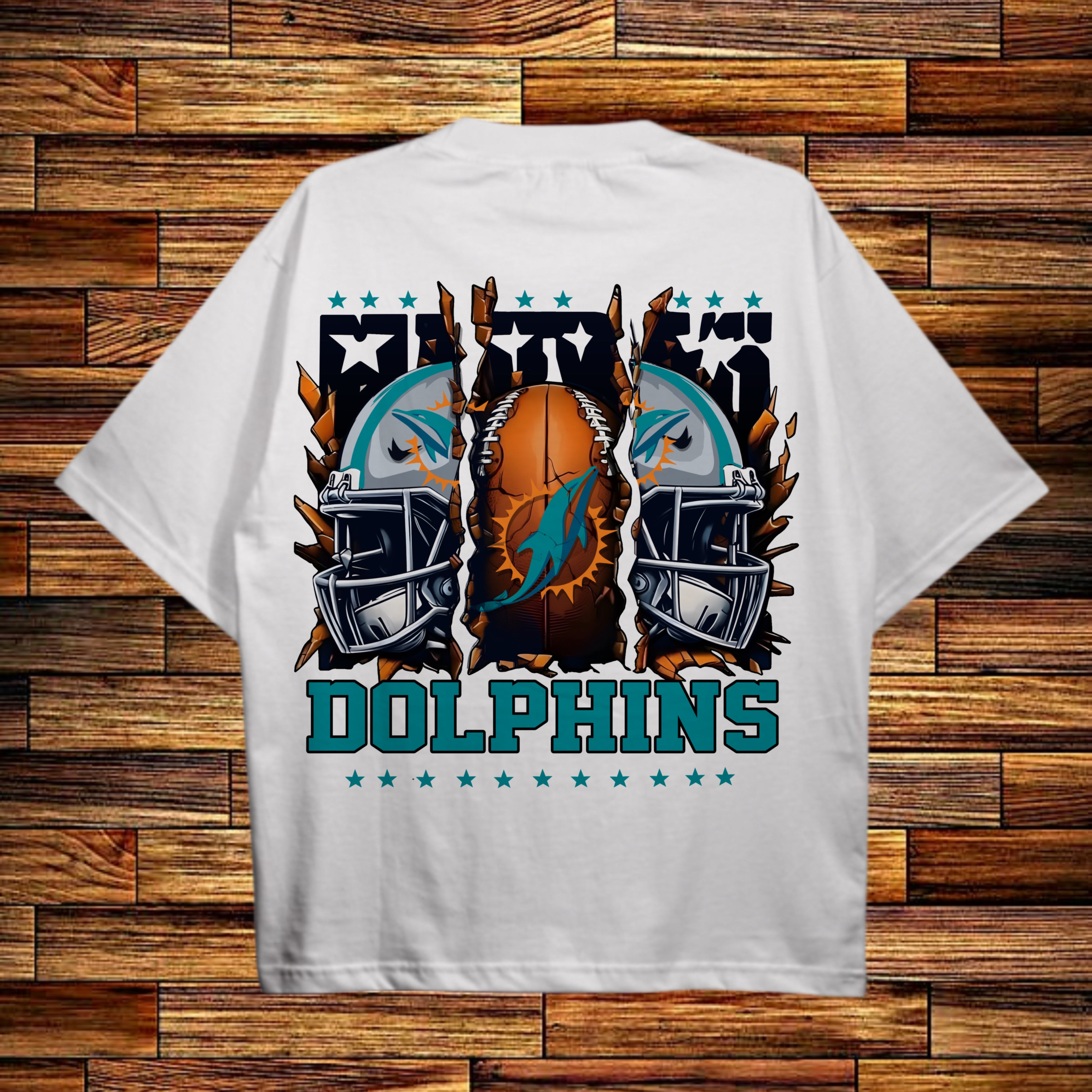 NFL Miami Dolphins Scrap Helmet Tee