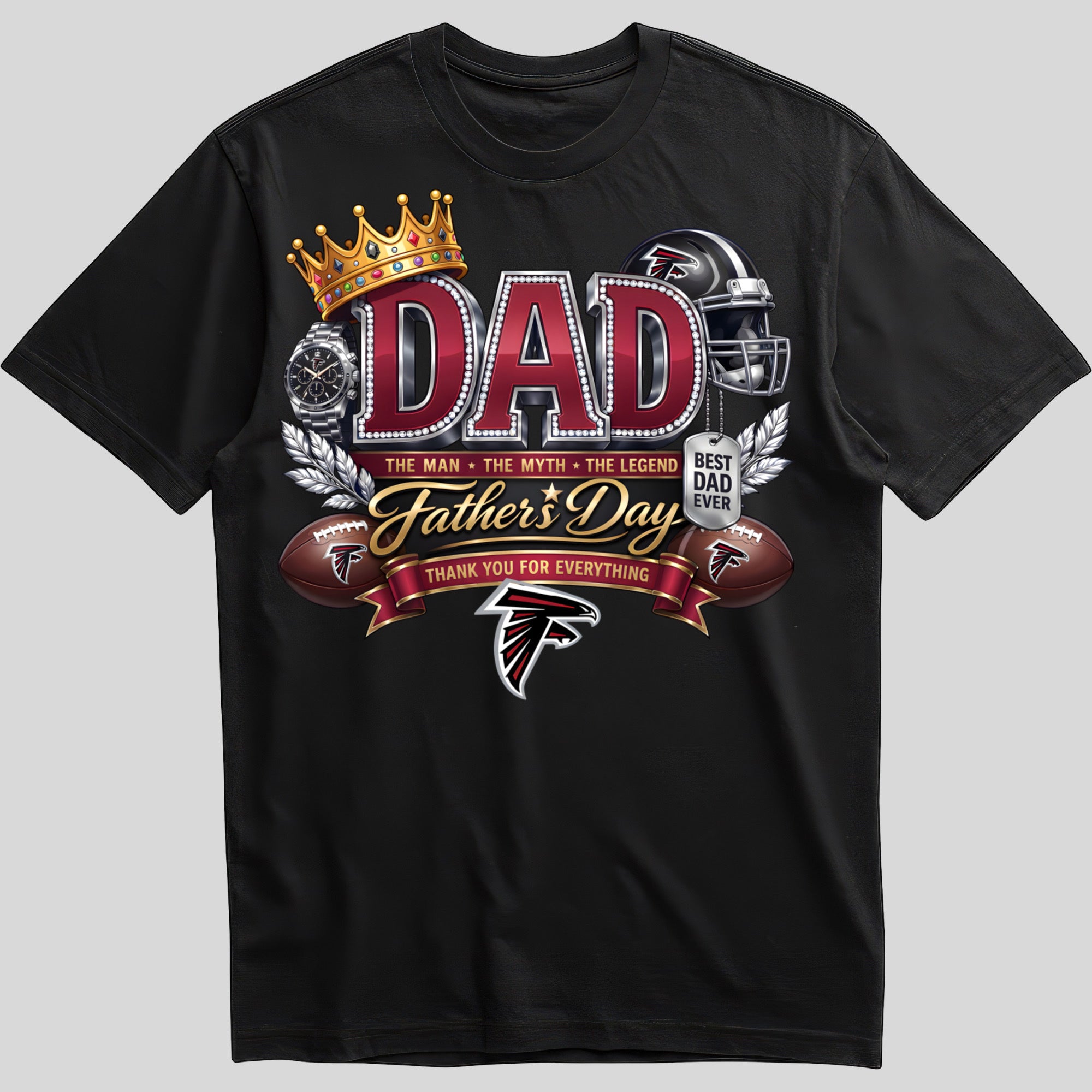 fdnfl119 NFL Dad The Man The Myth The Legend Father's Day T-Shirt