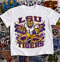 LSU Tigers Football Shirt - Tiger mascot in SEC gear