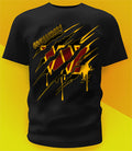 Washington Commanders Ripped Claw Design Tee on black shirt