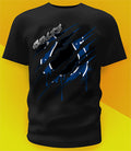Indianapolis Colts Ripped Claw Design Tee on black shirt