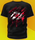 Kansas City Chiefs Ripped Claw Design Tee on black shirt