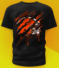 Cleveland Browns Ripped Claw Design Tee on black shirt