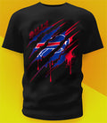 Buffalo Bills Ripped Claw Design Tee on black shirt