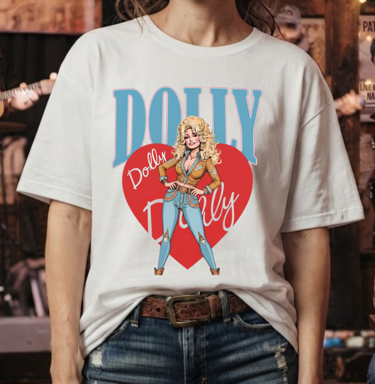 Dolly Parton Retro Heart T-Shirt - vintage style graphic tee