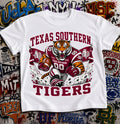 Texas Southern Tigers Football Shirt - Tiger mascot in SWAC gear