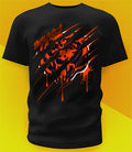 Chicago Bears Ripped Claw Design Tee on black shirt