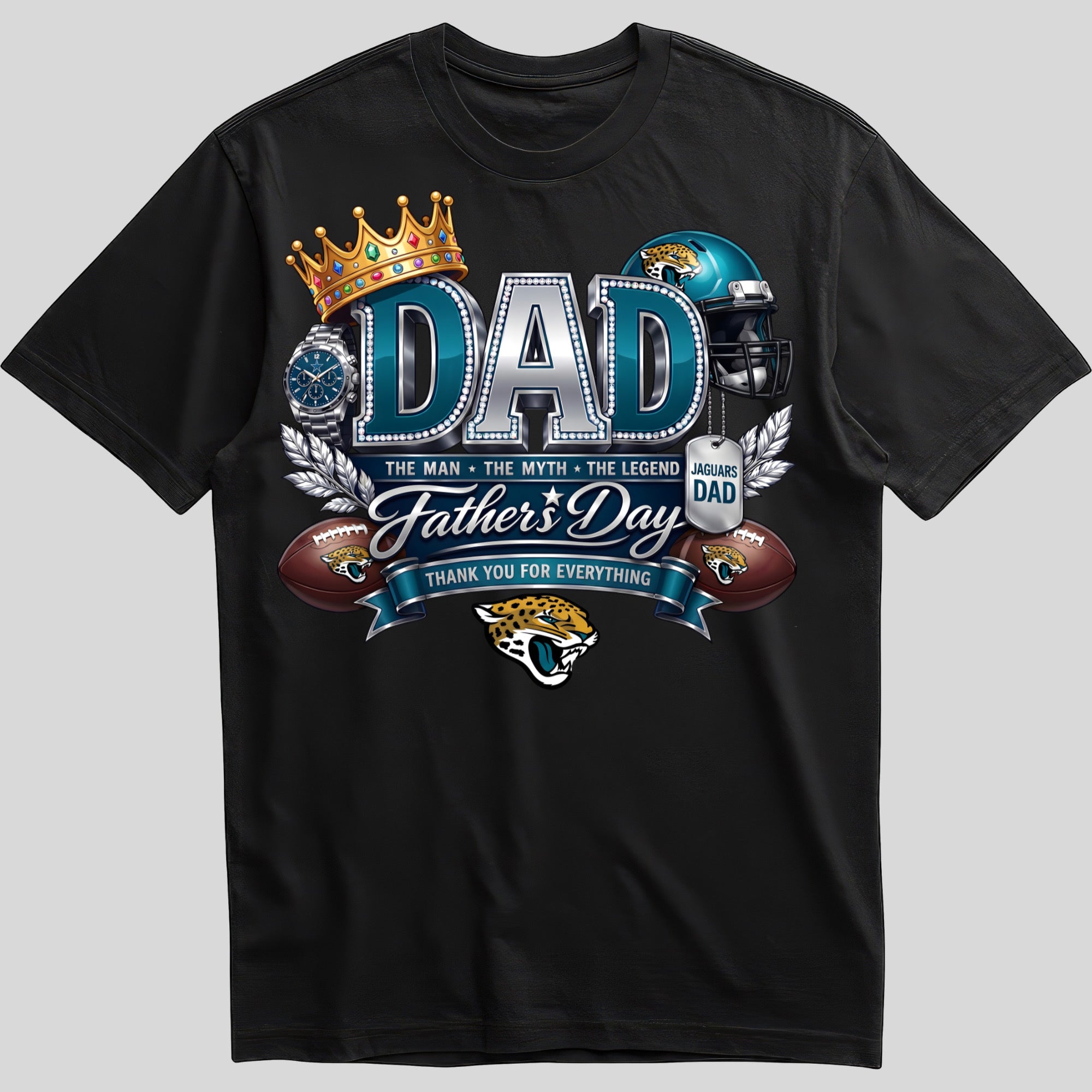 fdnfl106  Dad The Man The Myth The Legend Father's Day T-Shirt