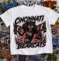 Cincinnati Bearcats Football Shirt - Bearcat mascot in UC football gear