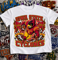 Iowa State Cyclones Football Shirt - Cy the Cardinal mascot in Iowa State football gear