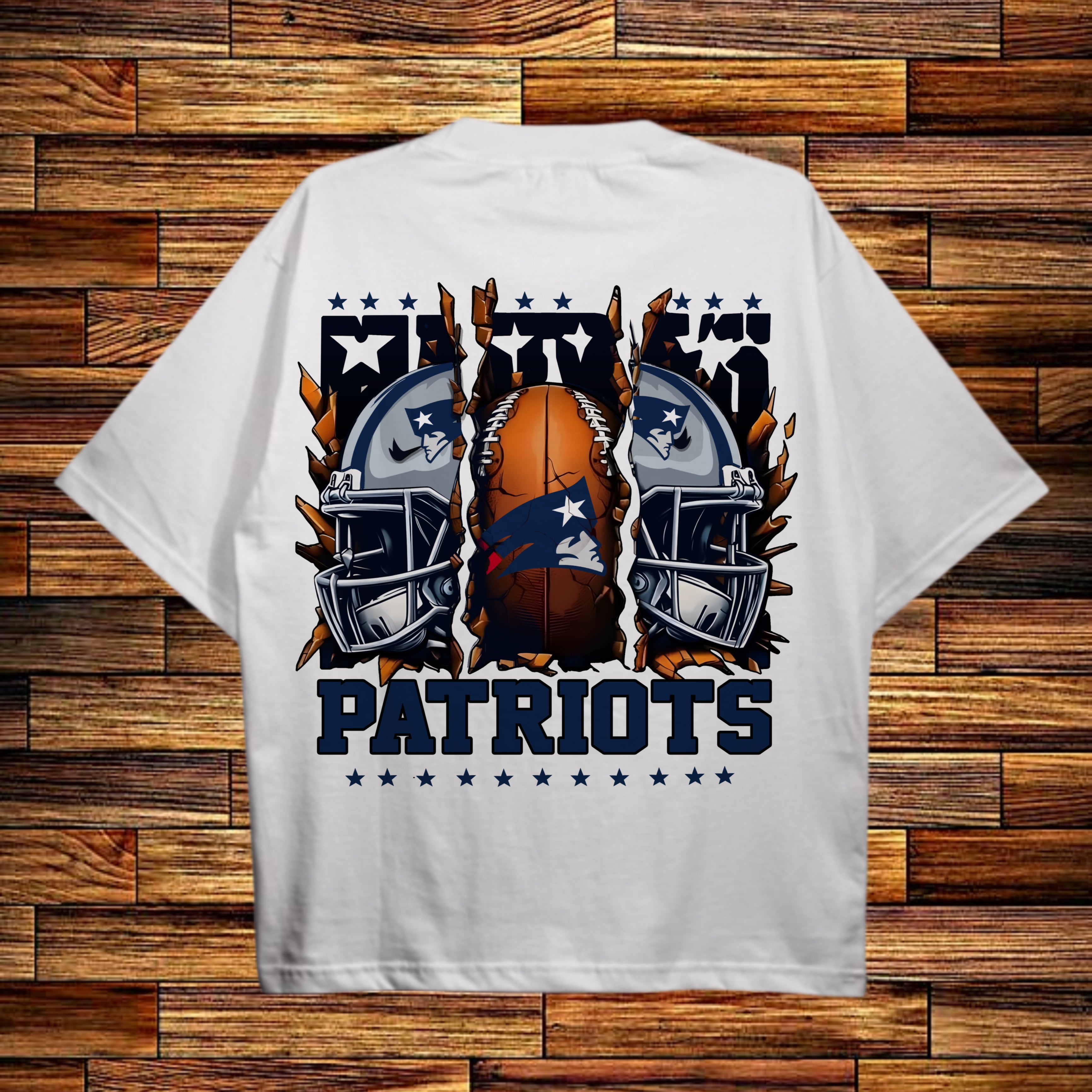 NFL New England Patriots Scrap Helmet Tee