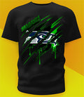 Seattle Seahawks Ripped Claw Design Tee on black shirt
