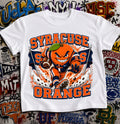 Syracuse Orange Football Shirt - Otto the Orange mascot in Syracuse football gear