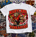 Maryland Terrapins Football Shirt - Testudo mascot in Maryland football gear