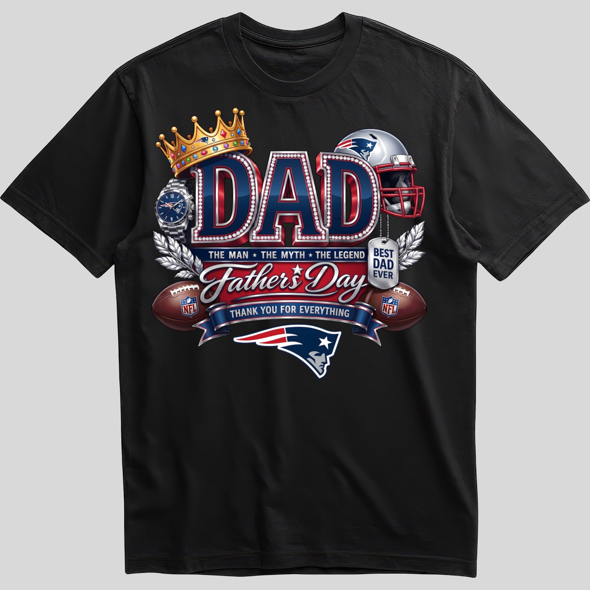 fdnfl108 NFL Dad The Man The Myth The Legend Father's Day T-Shirt