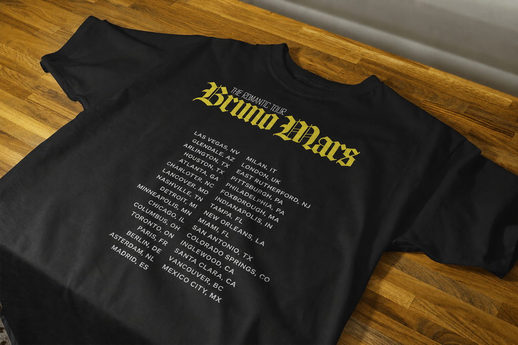 Bruno Mars – Live Performance Roses Tee 117 (Black)