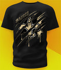 New Orleans Saints Ripped Claw Design Tee on black shirt