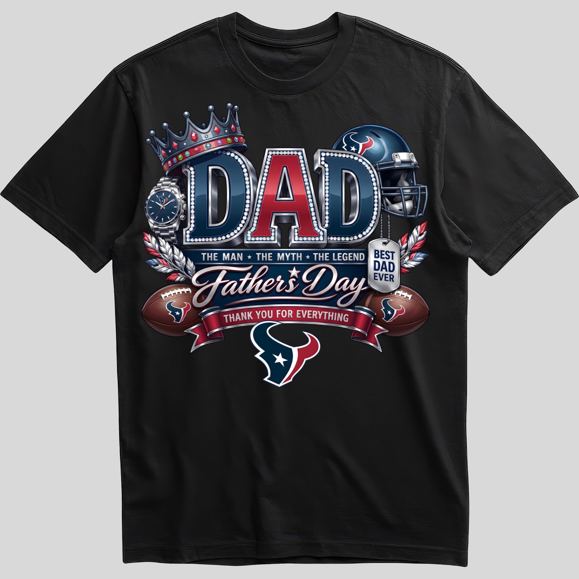 fdnfl109 NFL Dad The Man The Myth The Legend Father's Day T-Shirt