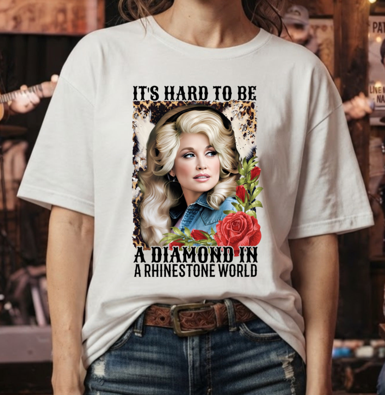 Dolly Parton It's Hard to Be a Diamond in a Rhinestone World T-Shirt