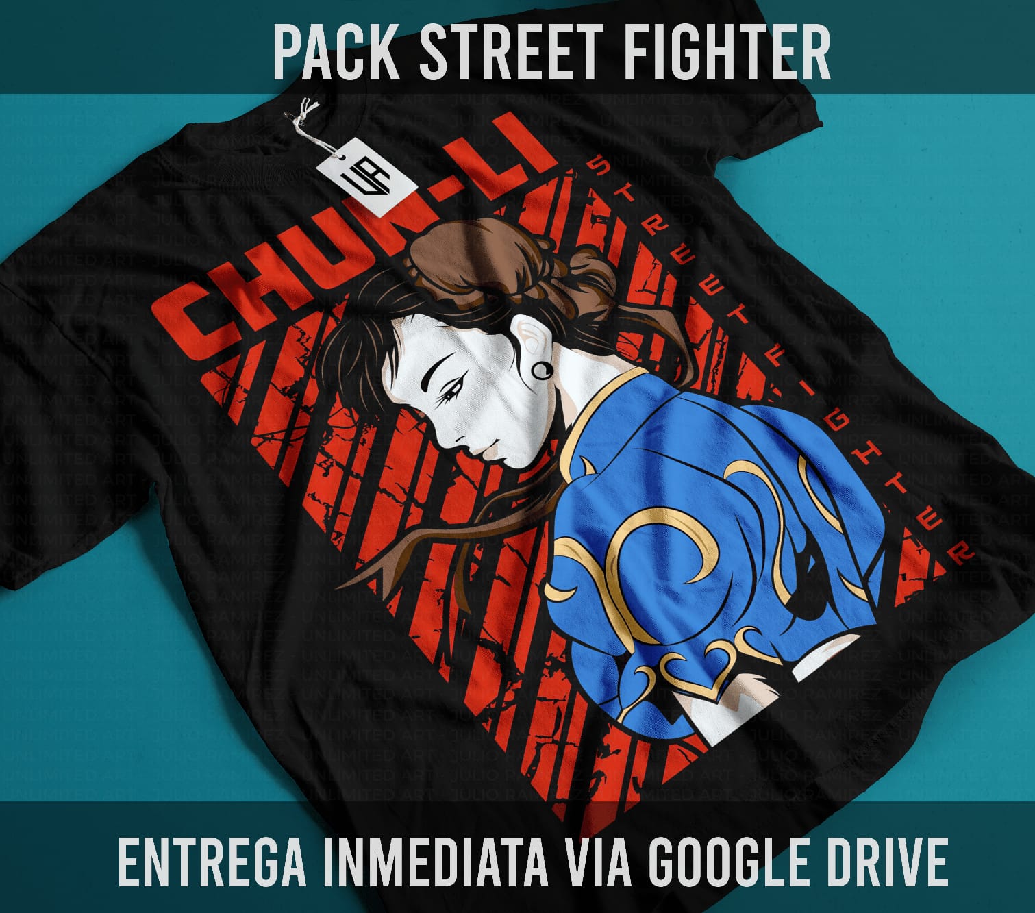 Chun-Li Street Fighter graphic tee - black