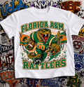 Florida A&M Rattlers Football Shirt - Rattlesnake mascot in FAMU football gear