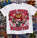 Ohio State Buckeyes Football Shirt - Brutus Buckeye mascot in Ohio State football gear