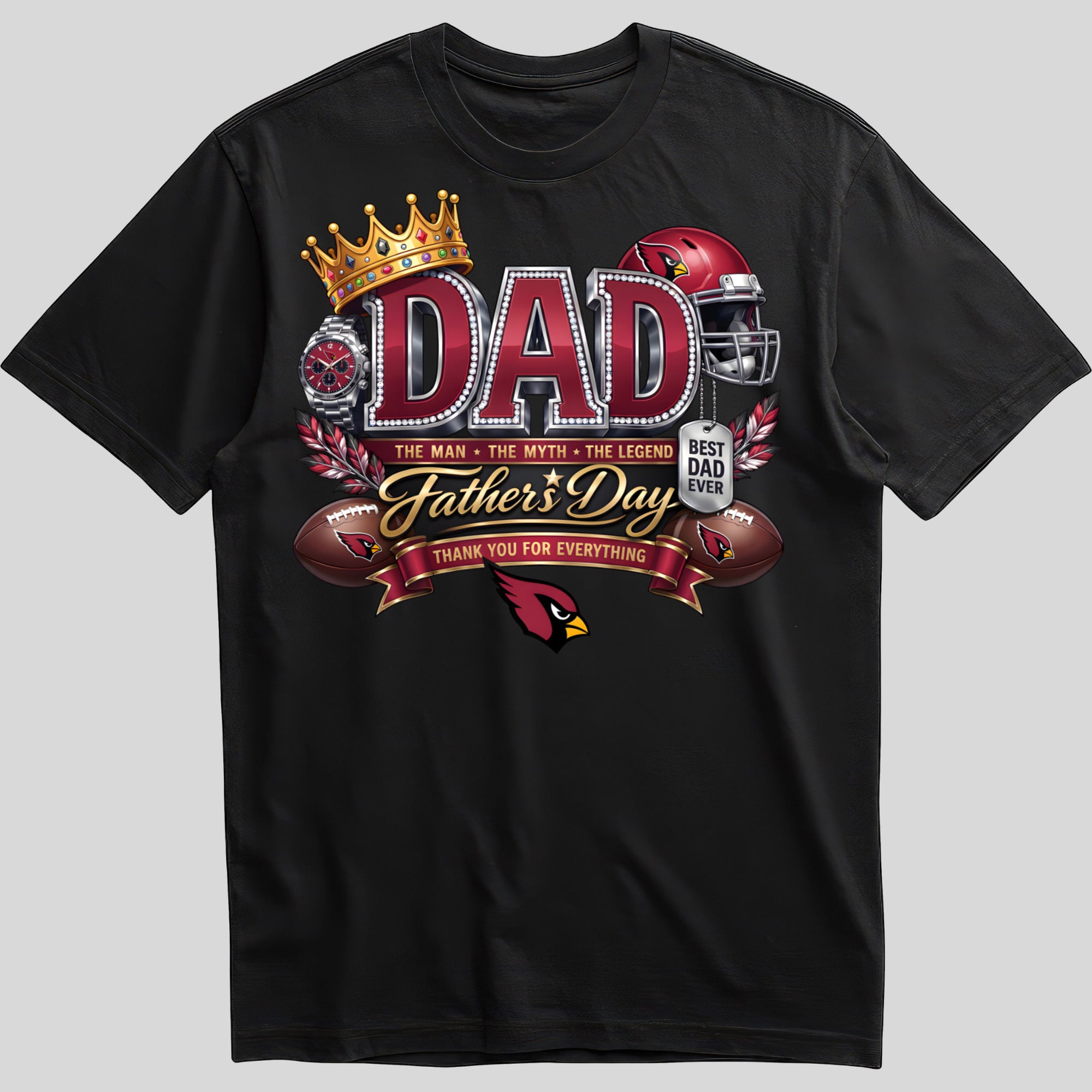 fdnfl112 Dad The Man The Myth The Legend Father's Day T-Shirt