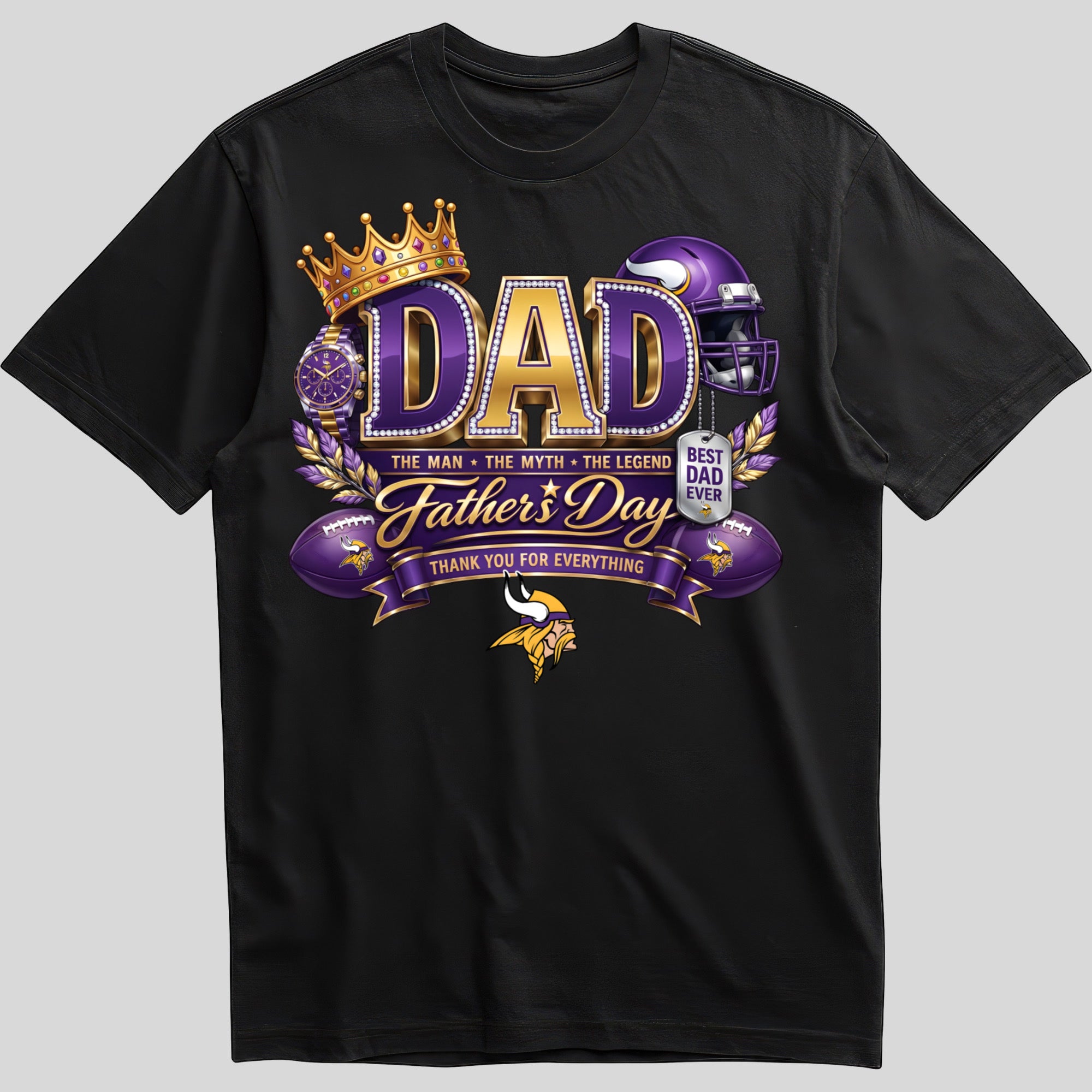 fdnfl114  Dad The Man The Myth The Legend Father's Day T-Shirt
