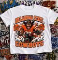 Oklahoma State Cowboys Football Shirt - Pistol Pete mascot in OSU football gear