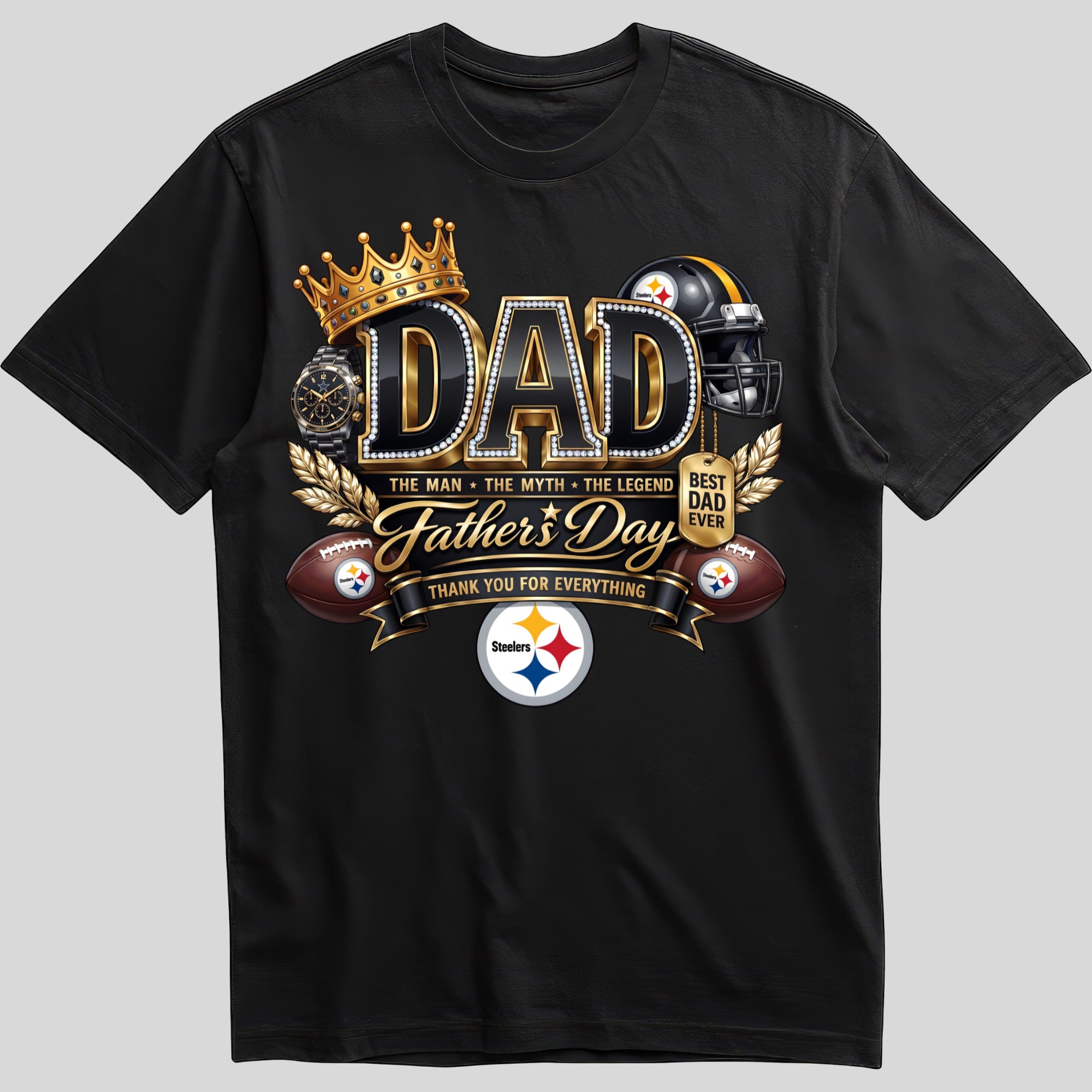 fdnfl122  Dad The Man The Myth The Legend Father's Day T-Shirt
