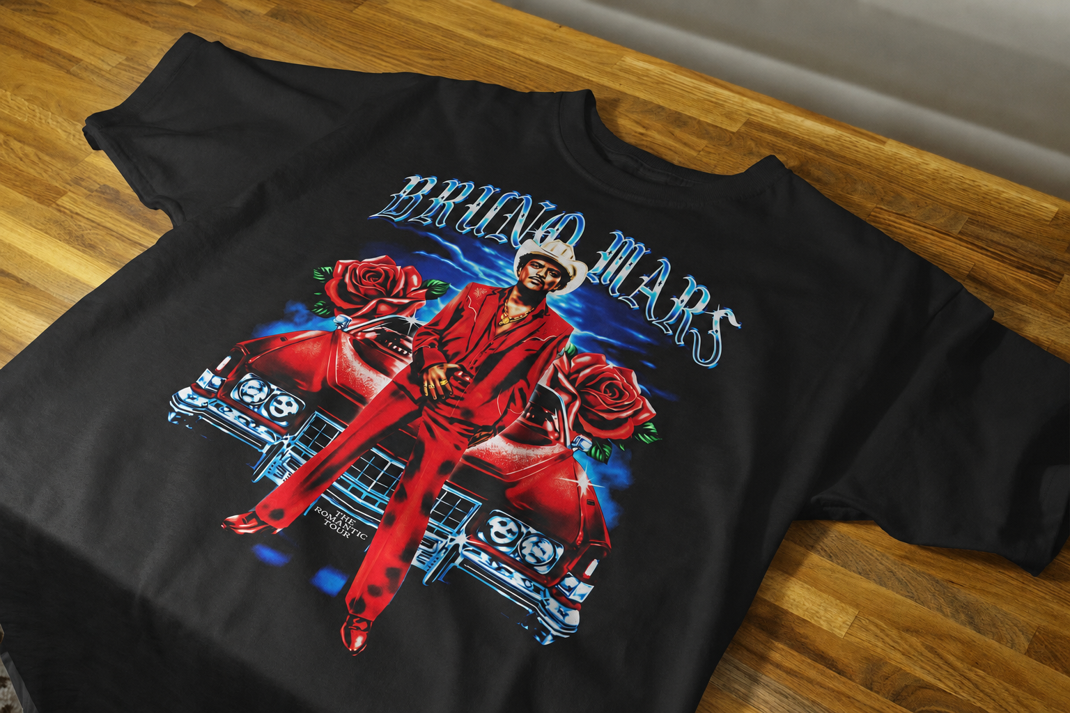 Bruno Mars The Romantic Tour – Houston NRG Stadium Tee 118 (Black)