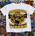 Grambling State Tigers Football Shirt - Tiger mascot in Grambling State football gear