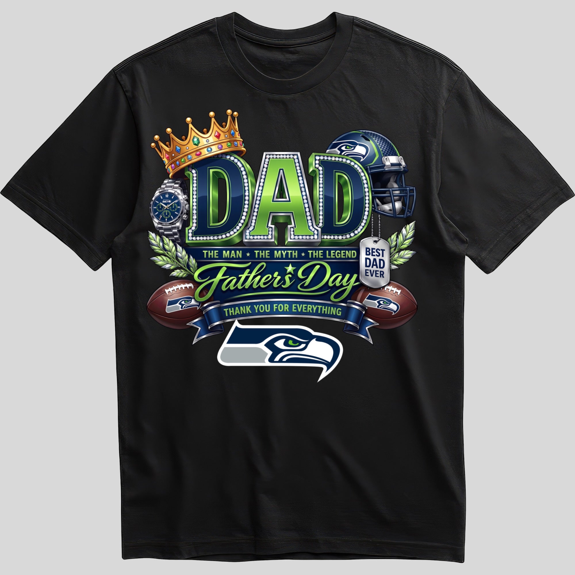 fdnfl124 Dad The Man The Myth The Legend Father's Day T-Shirt