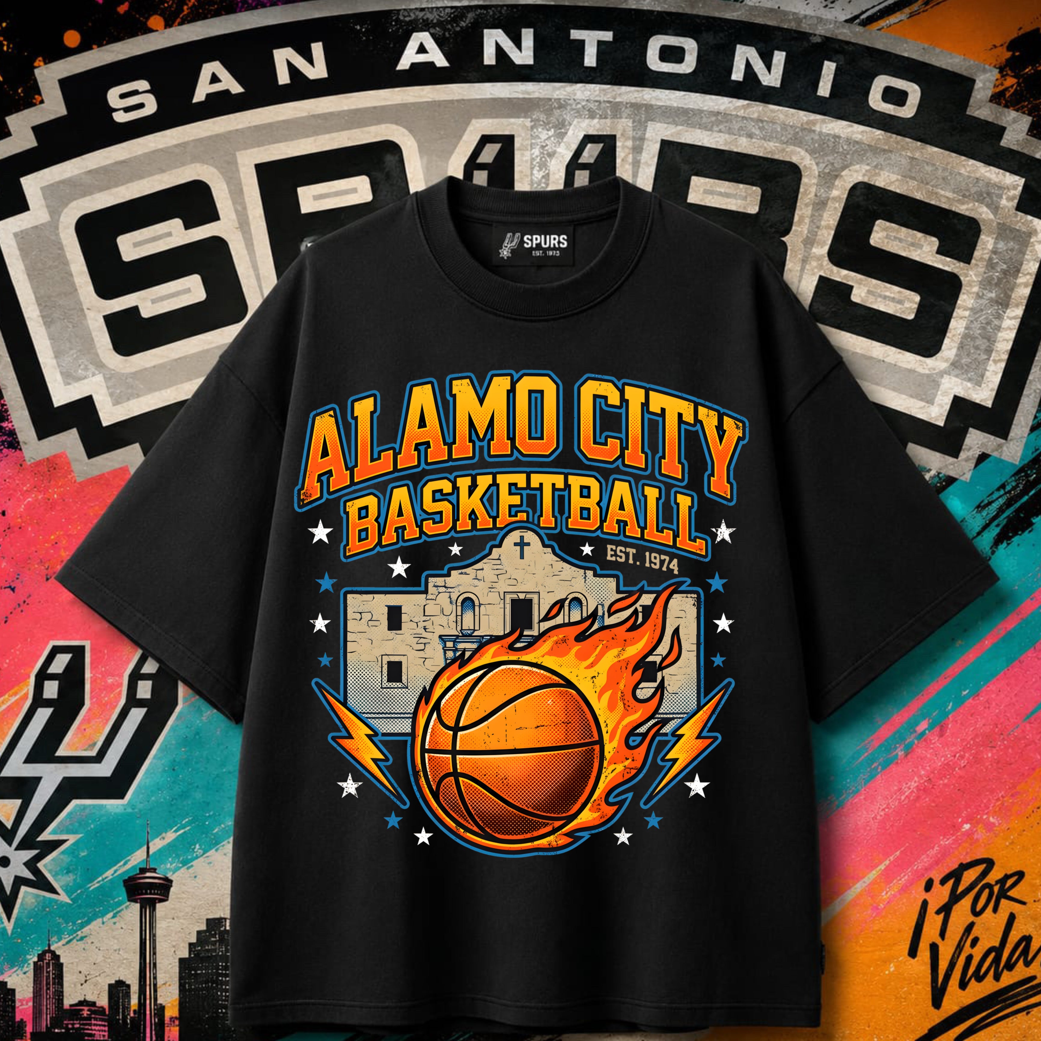 Spurs – Wembanyama Cosmic Dunk Tee