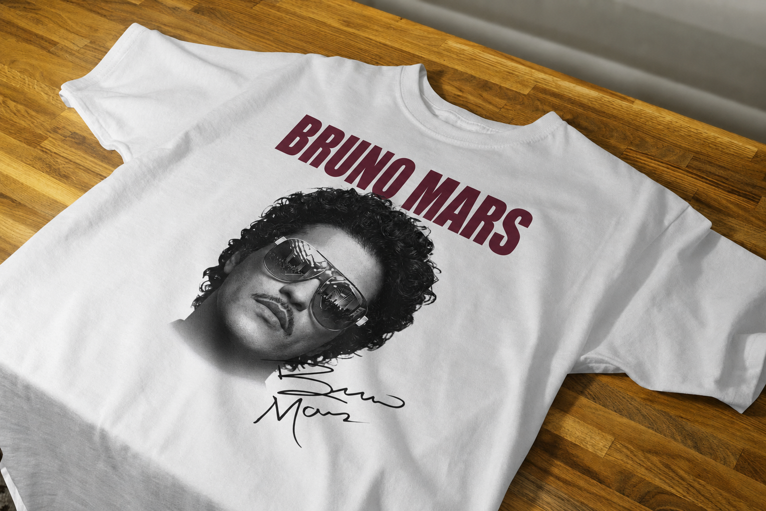 Bruno Mars The Romantic Tour – Portrait Tee 112 (White)