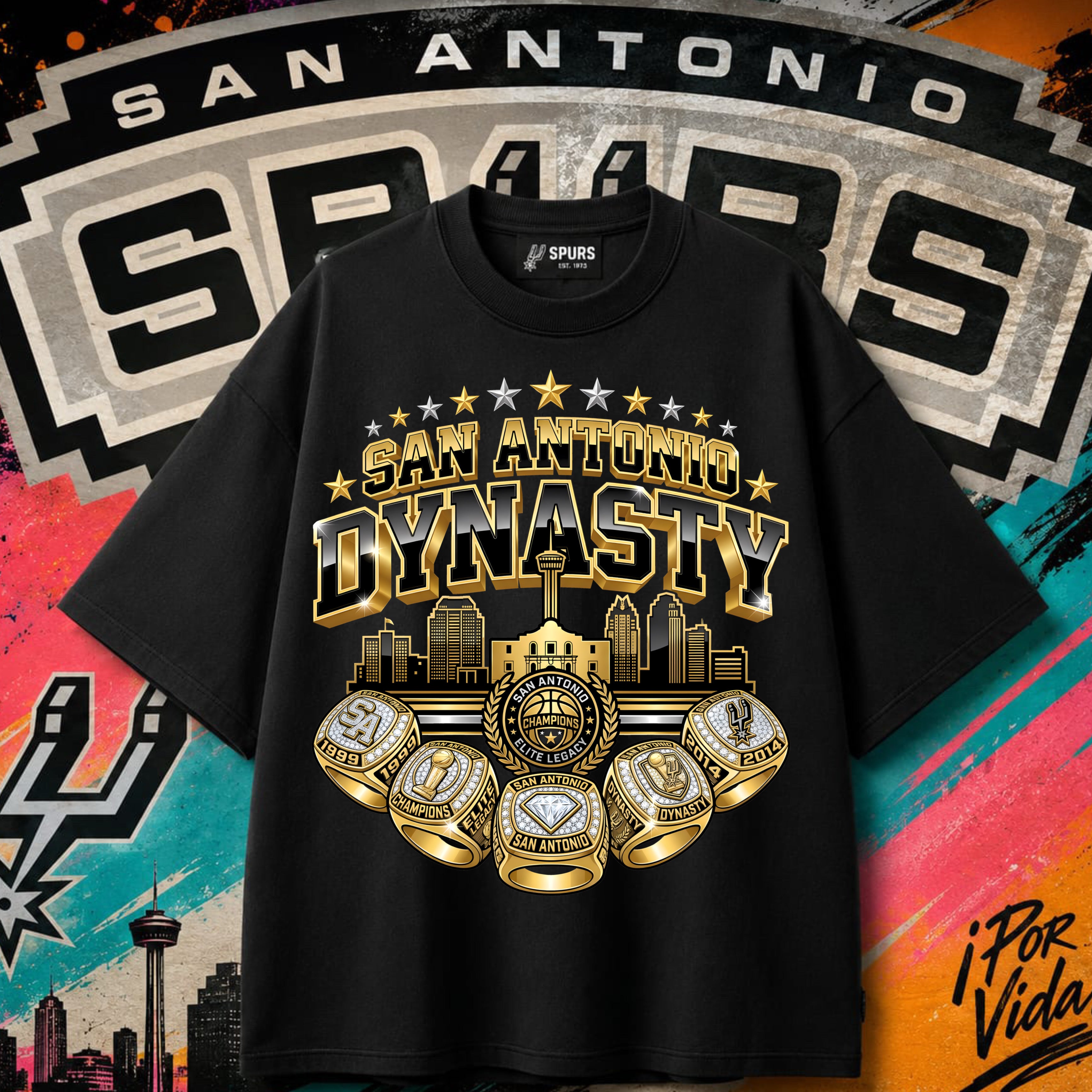 Go Spurs Go – Tim Duncan Dunk Tee