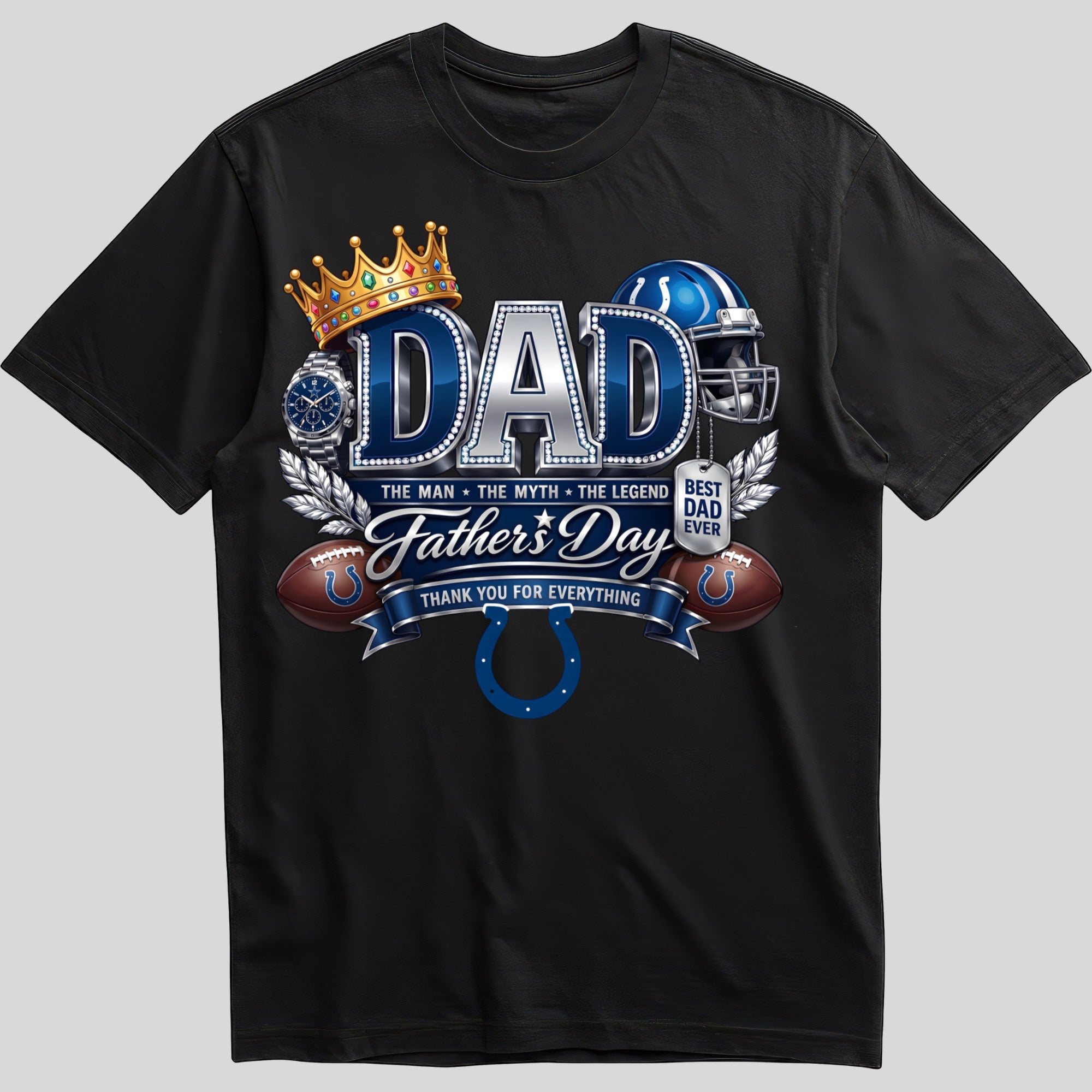 fdnfl126 Dad The Man The Myth The Legend Father's Day T-Shirt