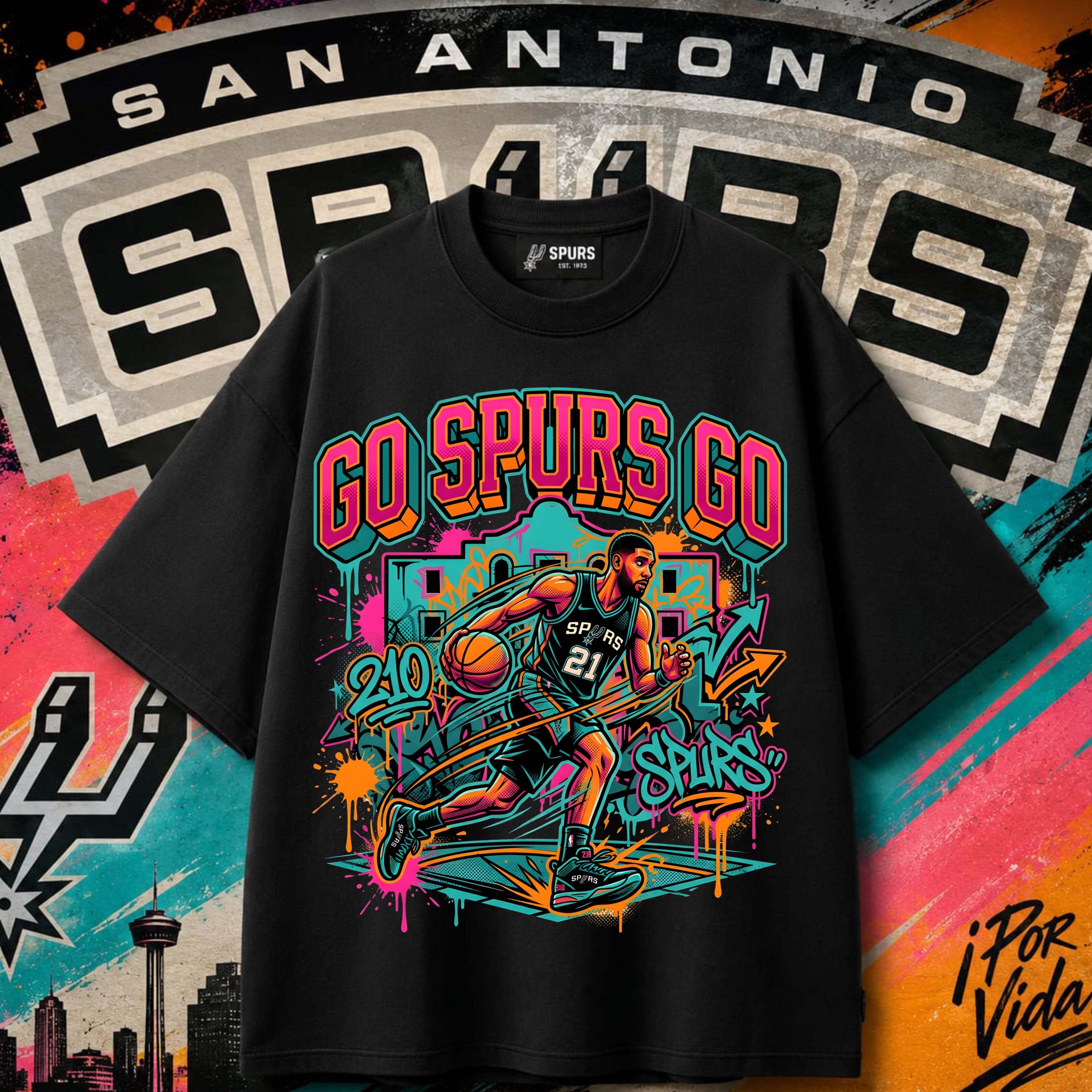 Go Spurs Go – Aztec Circle Tee