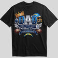 fdnfl131 Los Angeles Chargers Dad The Man The Myth The Legend Father's Day T-Shirt