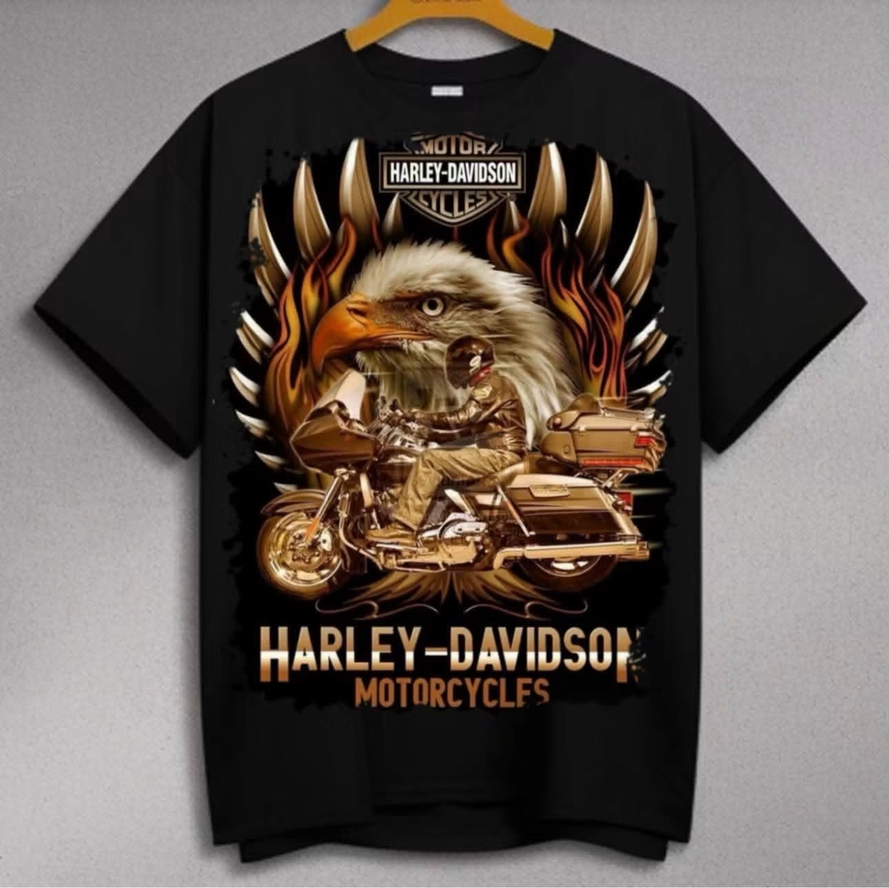 Harley-Davidson Eagle Rider Gold Motorcycles T-Shirt