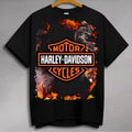 Harley-Davidson Orange Fire Badge T-Shirt