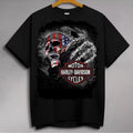 Harley-Davidson American Flag Skeleton Rider T-Shirt