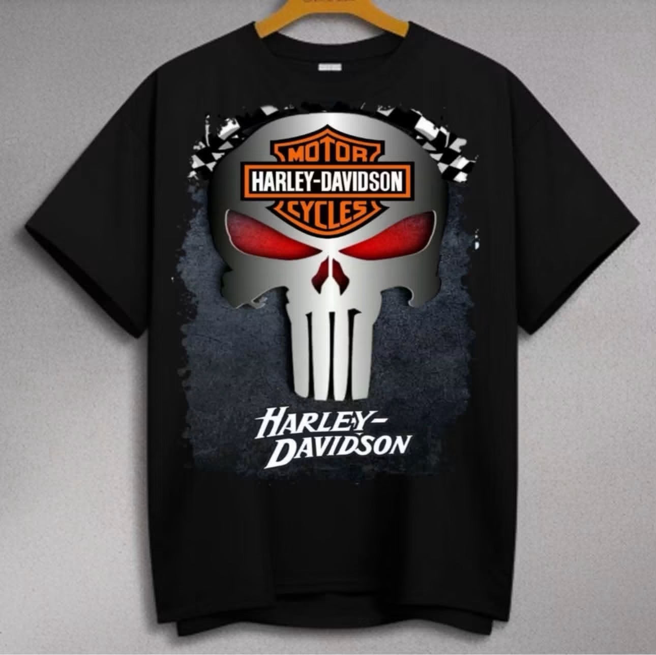 Harley-Davidson Punisher Skull Red Eyes T-Shirt